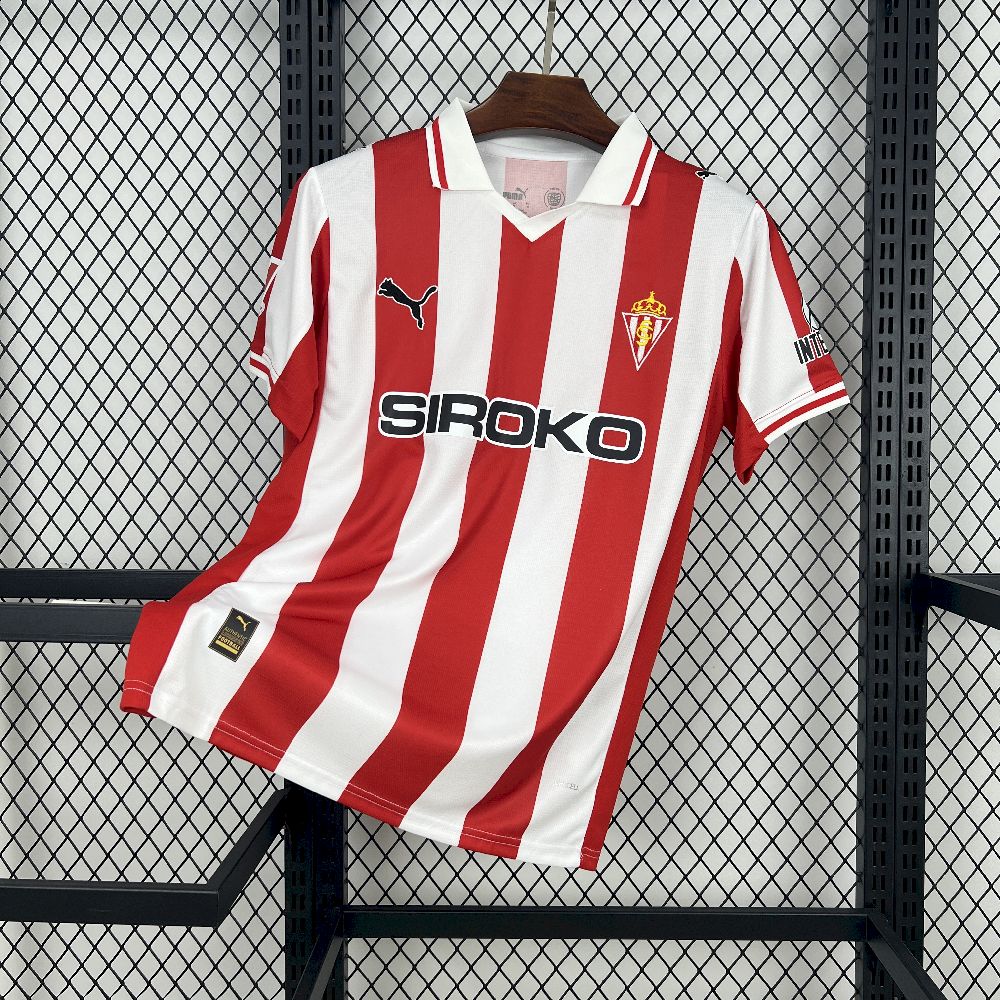 2025/2026 Sporting de Gijon Home Football Shirt 1:1 Thai Quality
