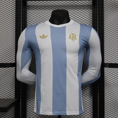 2024 Player Version Long Sleeve Argentina Anniversary Football Shirt 1:1 Thai Quality