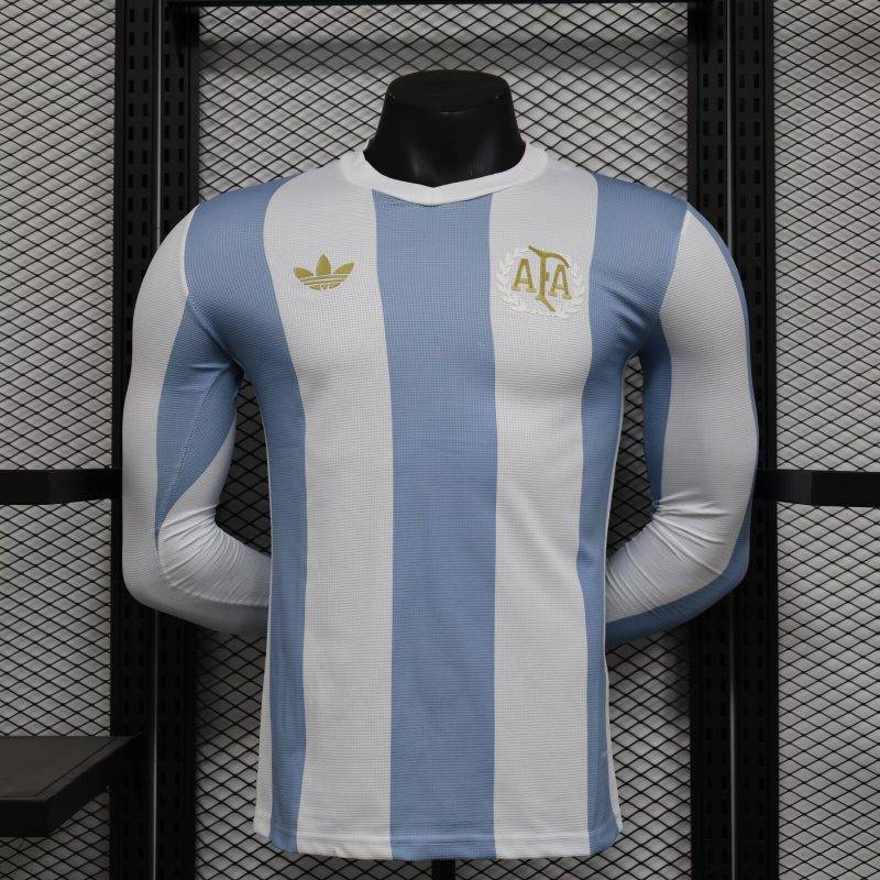 43e9d6e92f770d445021dca1b3cb89c5 2024 Player Version Long Sleeve Argentina Anniversary Football Shirt 1:1 Thai Quality