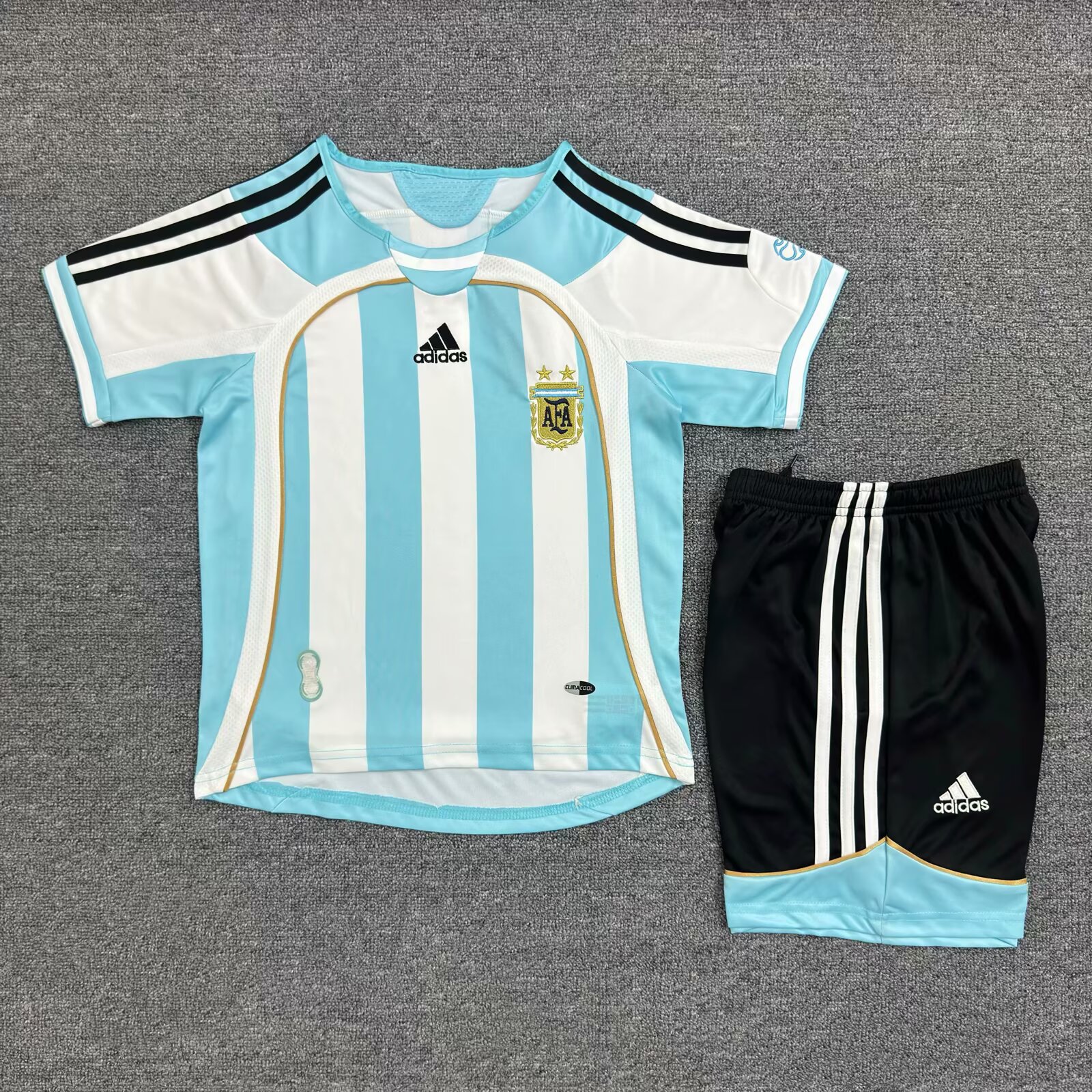 2006 Retro Argentina Home Football Shirt Kids Size 1:1 Thai Quality