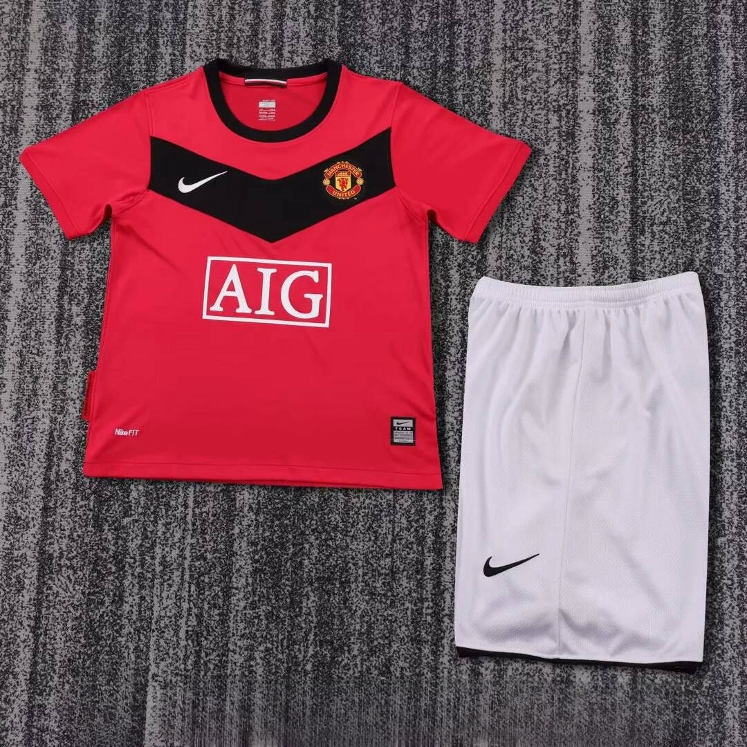 2010/2011 Retro Manchester United Home Football Shirt Kids Size 1:1 Thai Quality