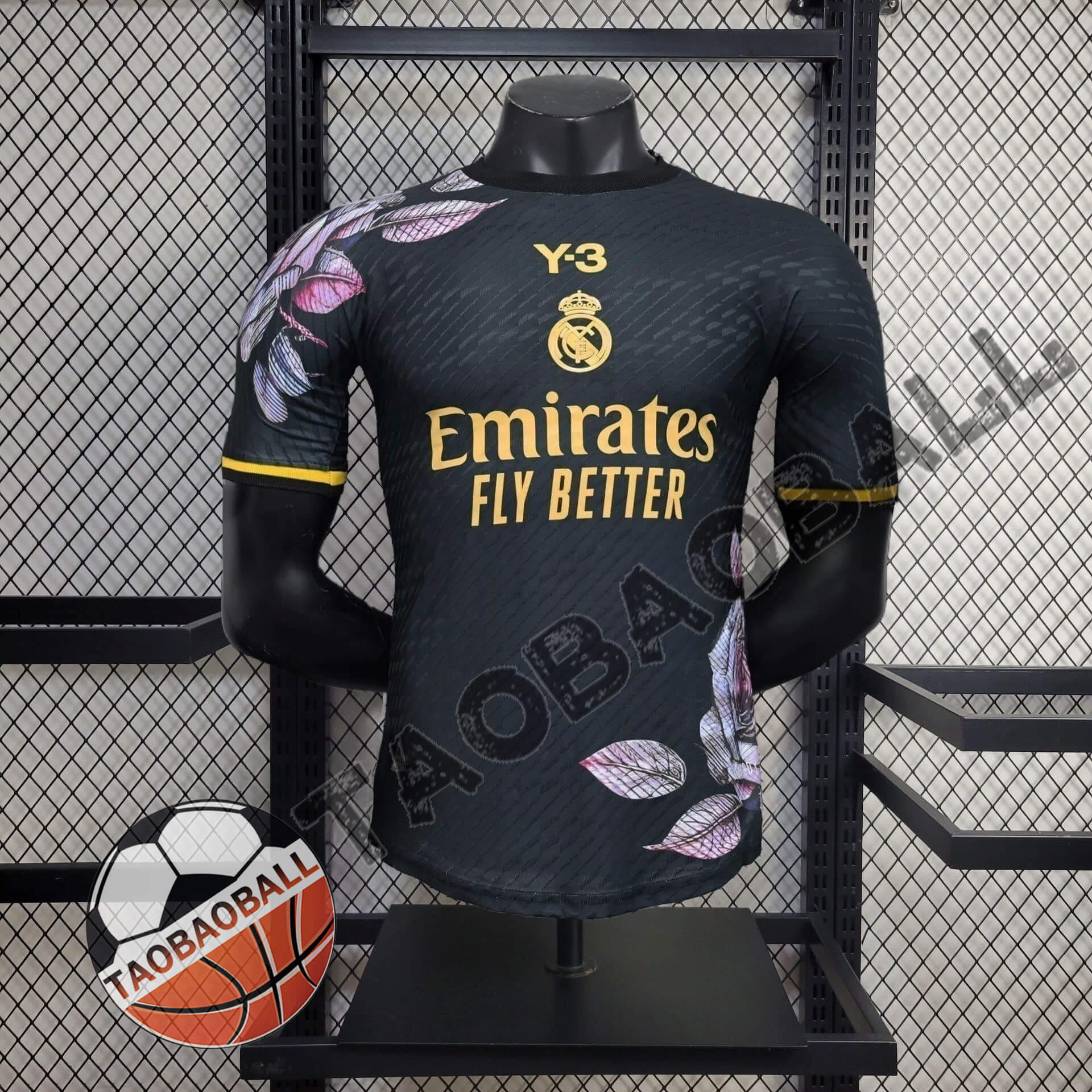 2024/2025 Player Version Real Madrid Y3 Black Gold Edition Football Shirt 1:1 Thai Quality