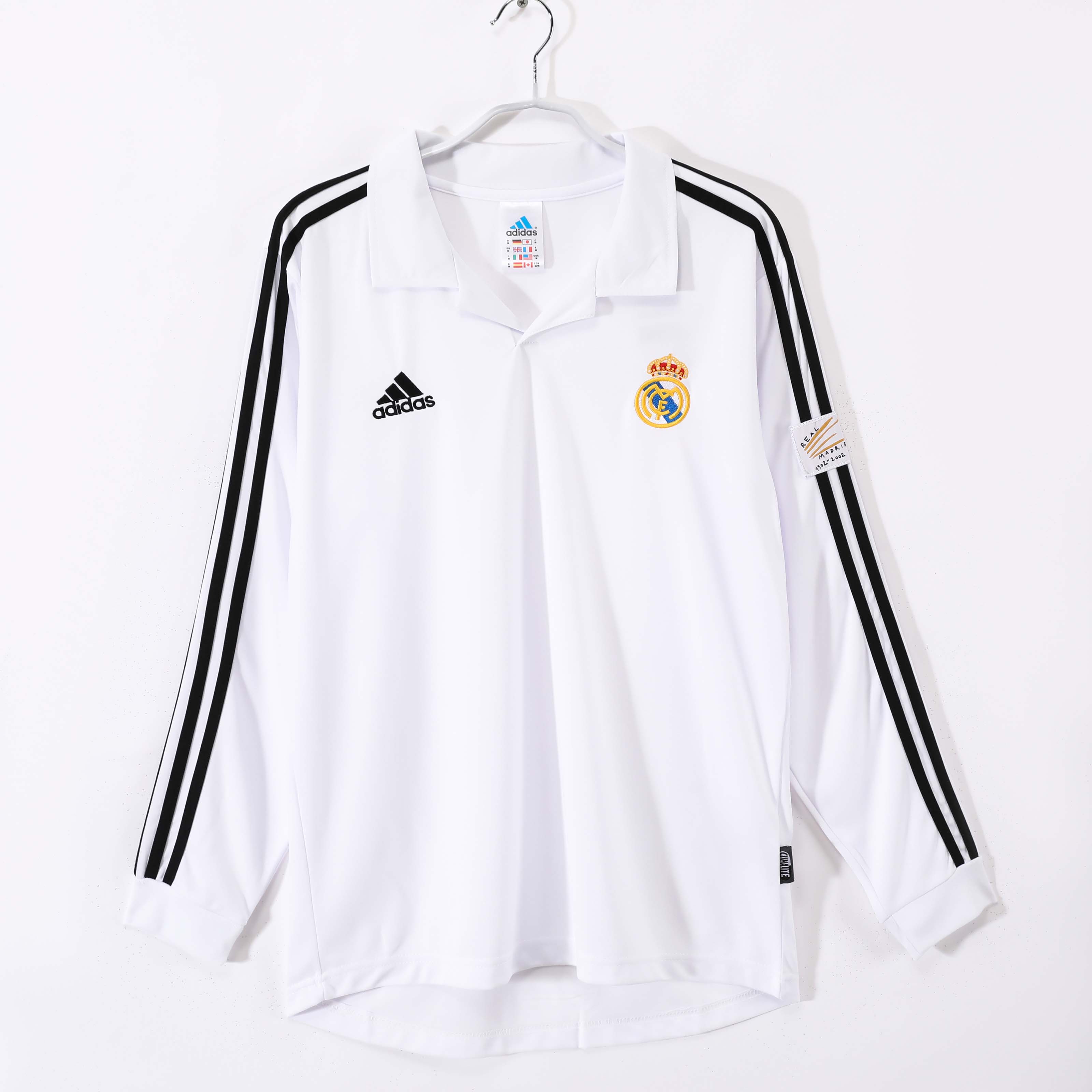 2002/2003 Retro Long Sleeve Real Madrid Home Football Shirt 1:1 Thai Quality