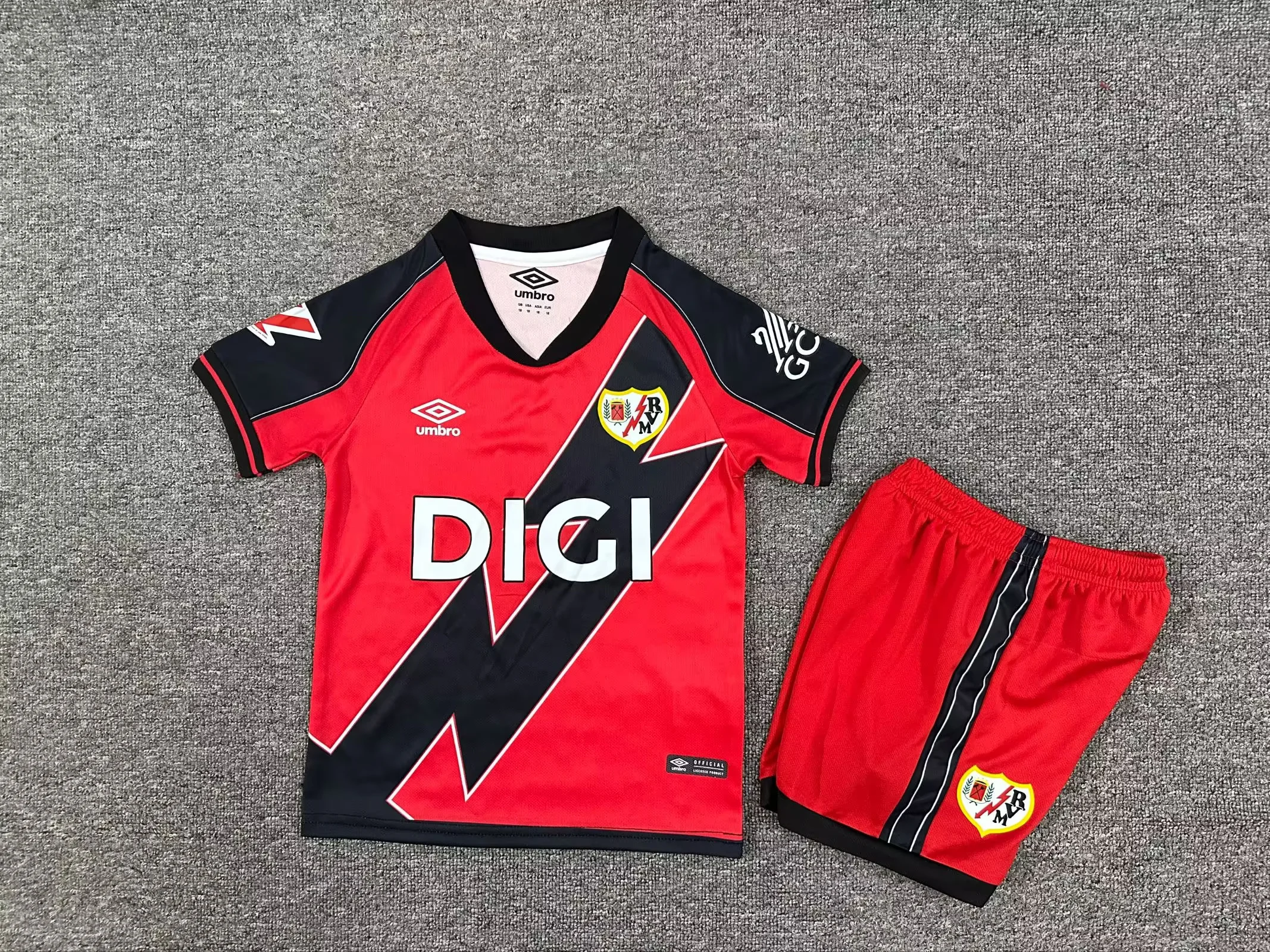 2025/2026 Rayo Vallecano Away Football Shirt Kids Size 1:1 Thai Quality