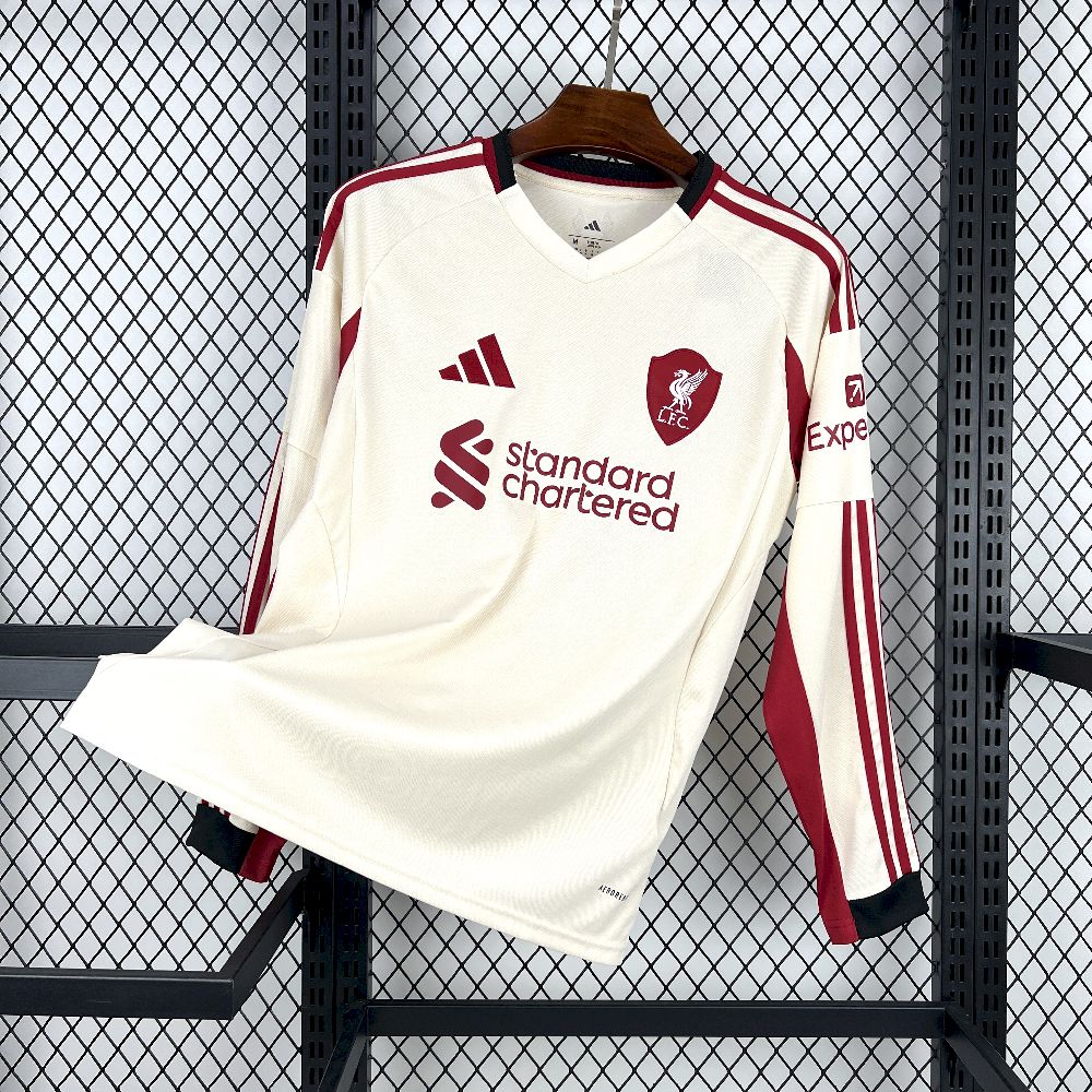 2025/2026 Long Sleeve Liverpool Away Football Shirt 1:1 Thai Quality
