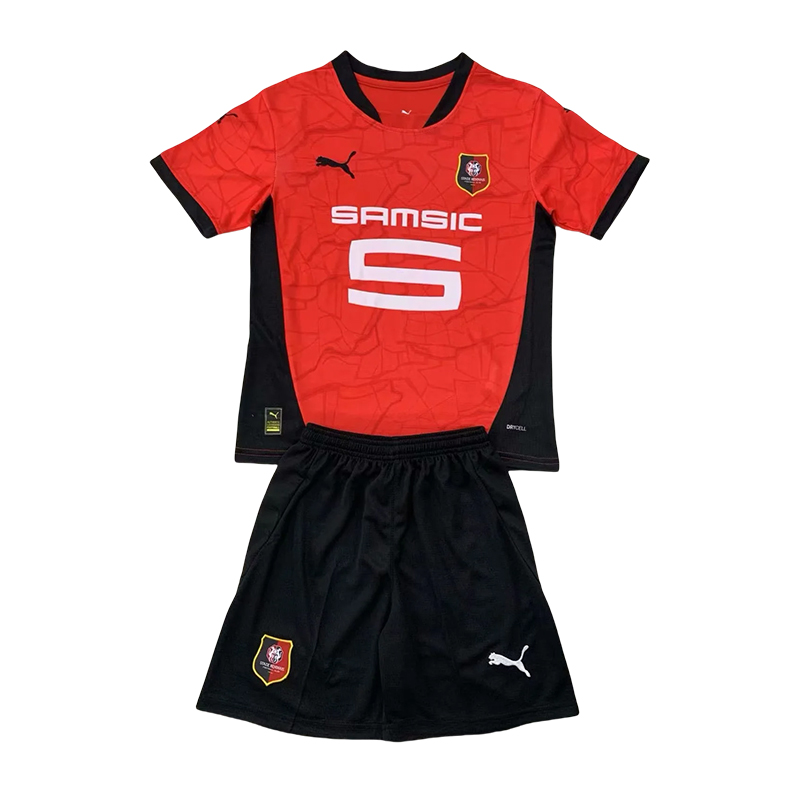 2024/2025 Stade Rennais Home Football Shirt Kids Size 1:1 Thai Quality