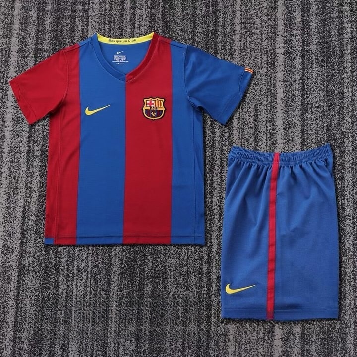2006/2007 Retro Barcelona Home Football Shirt Kids Size 1:1 Thai Quality