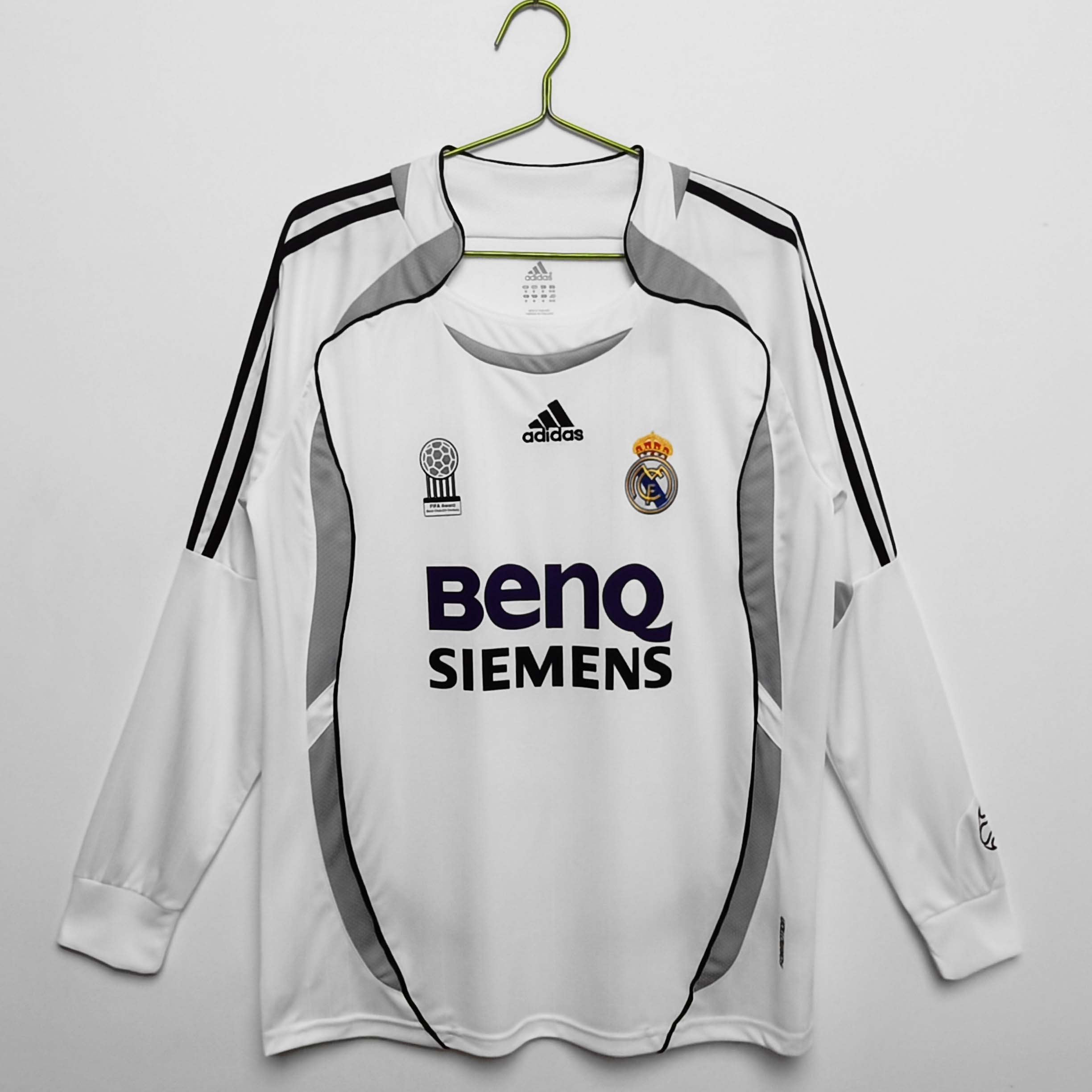2006/2007 Retro Long Sleeve Real Madrid Home Football Shirt 1:1 Thai Quality