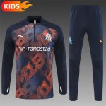 2024/2025 Olympique Marseille Half-Pull Training Wear Royal Blue Football Shirt Kids Size