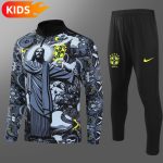 2024/2025 Brazil Half-Pull Special Edition Black Football Shirt Kids Size