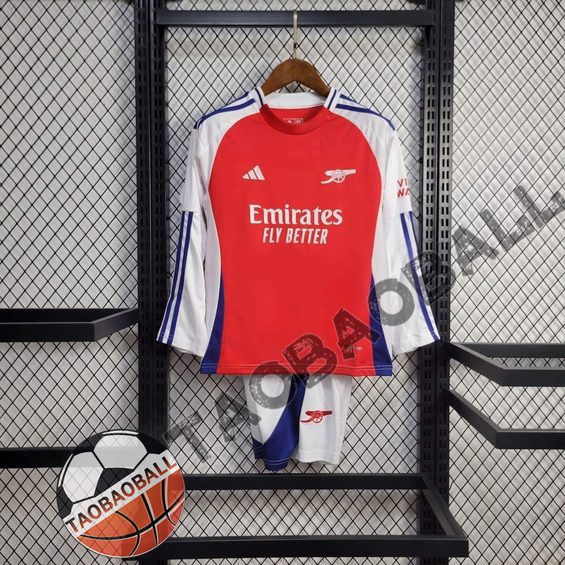 2024/2025 Long Sleeve Arsenal Home Football Shirt Kids Size 1:1 Thai Quality