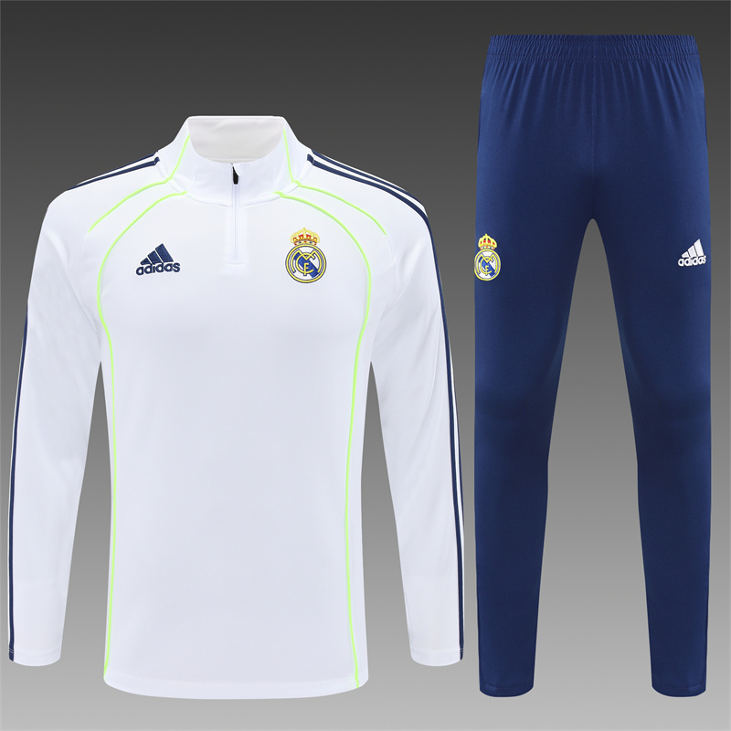 2025/2026 Real Madrid Half-Pull Training Suit Football Shirt 1:1 Thai Quality Set