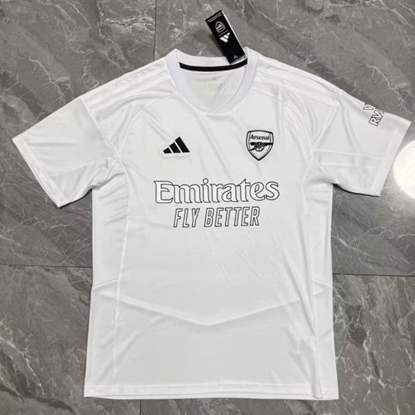 6167538234e2a8797ba68464e35c6482 2024/2025 Arsenal Black and White Sports Football Jersey 1:1 Thai Quality