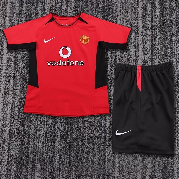 2002/2004 Retro Manchester United Home Football Shirt Kids Size 1:1 Thai Quality