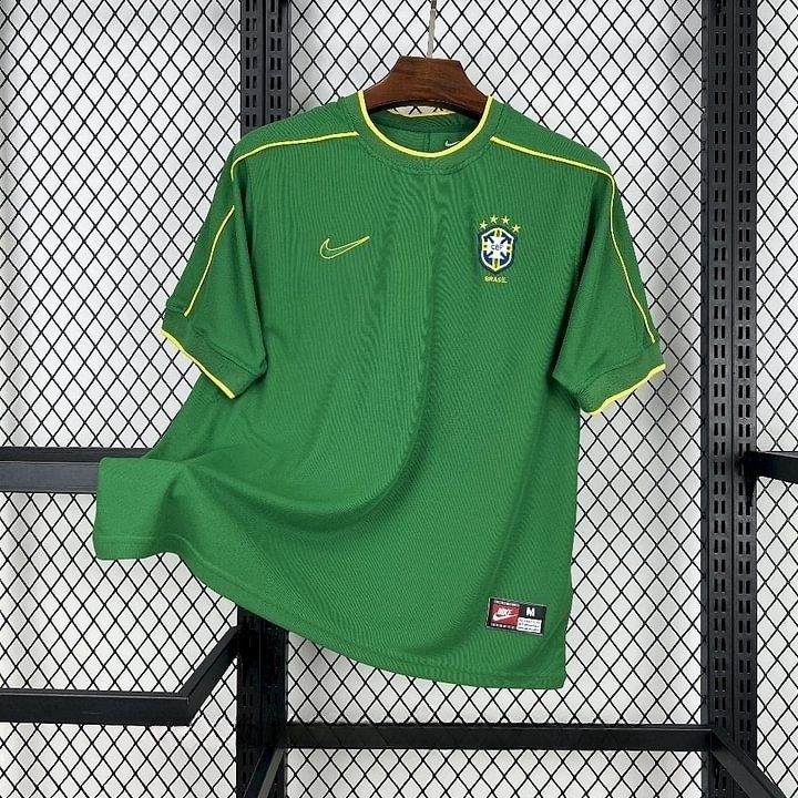 1998 Retro Brazil Goalkeeper Football Shirt 1:1 Thai Quality