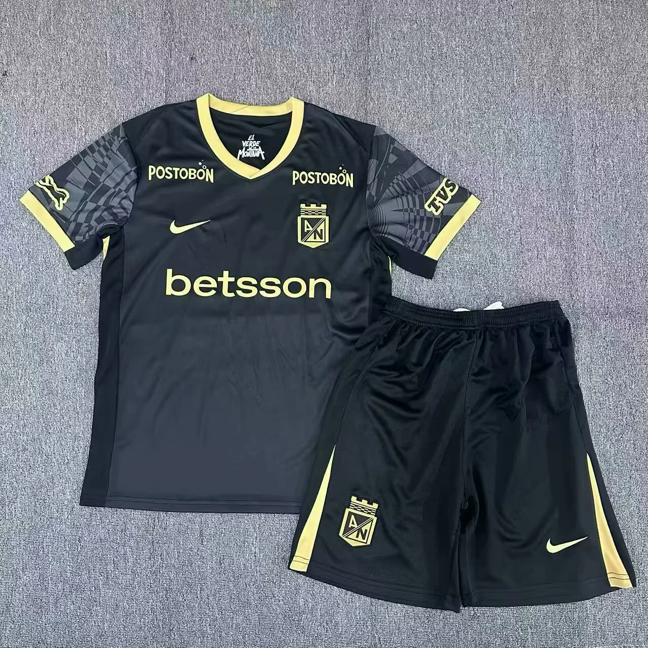 2025/2026 Atletico Nacional Away Football Shirt Kids Size 1:1 Thai Quality