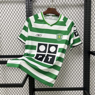 2003/2004 Retro Sporting Lisbon Home Football Shirt 1:1 Thai Quality