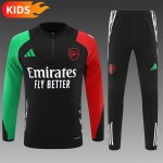 2024/2025 Arsenal Half-Pull Training Wear Black Football Shirt Kids Size