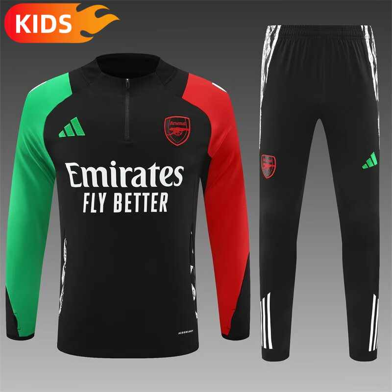 6905979ed68c04dbcb68a01d64a1b426 2024/2025 Arsenal Half-Pull Training Wear Black Football Shirt Kids Size