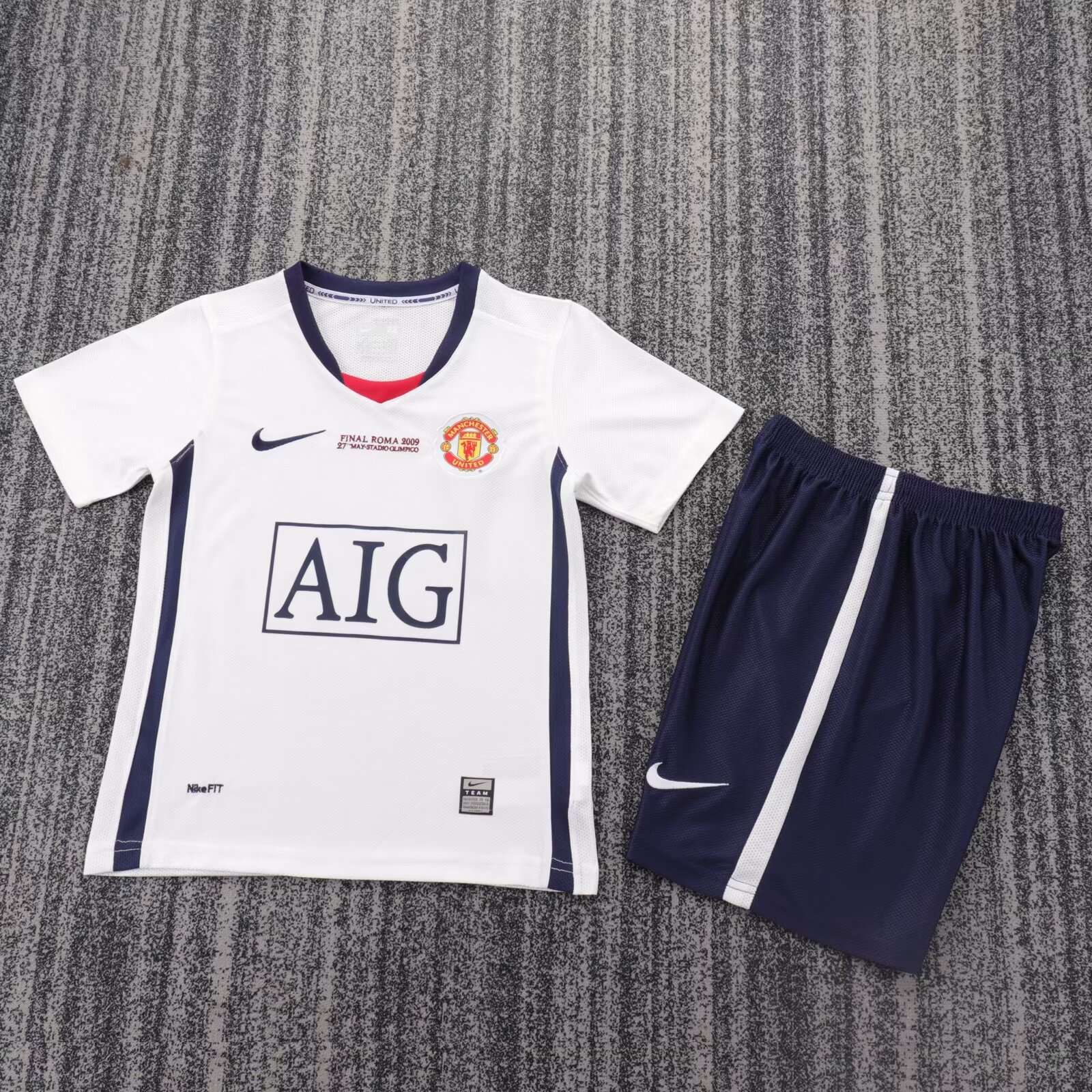 2008/2009 Retro Manchester United Away Champions League Football Shirt Kids Size 1:1 Thai Quality