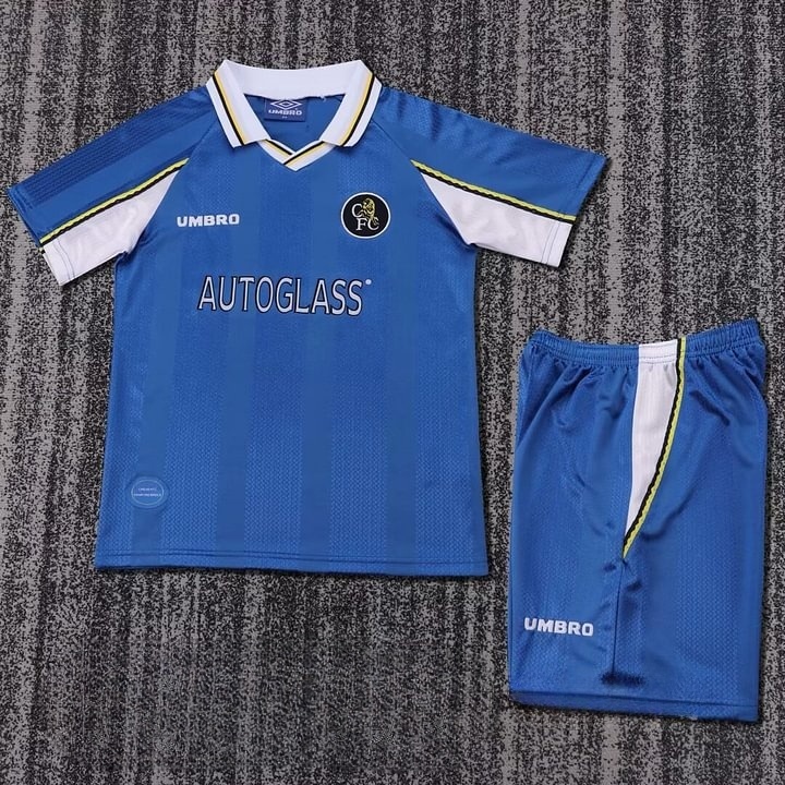 1997/1999 Retro Chelsea Home Football Shirt Kids Size 1:1 Thai Quality
