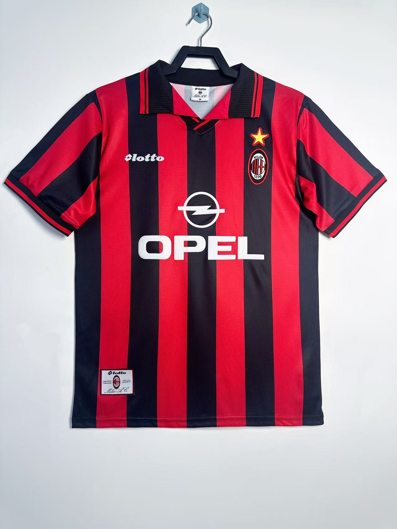 1997/1998 Retro AC Milan Home Football Shirt 1:1 Thai Quality