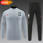 2024/2025 South Korea Half-Pull Training Wear Grey Football Shirt Kids Size