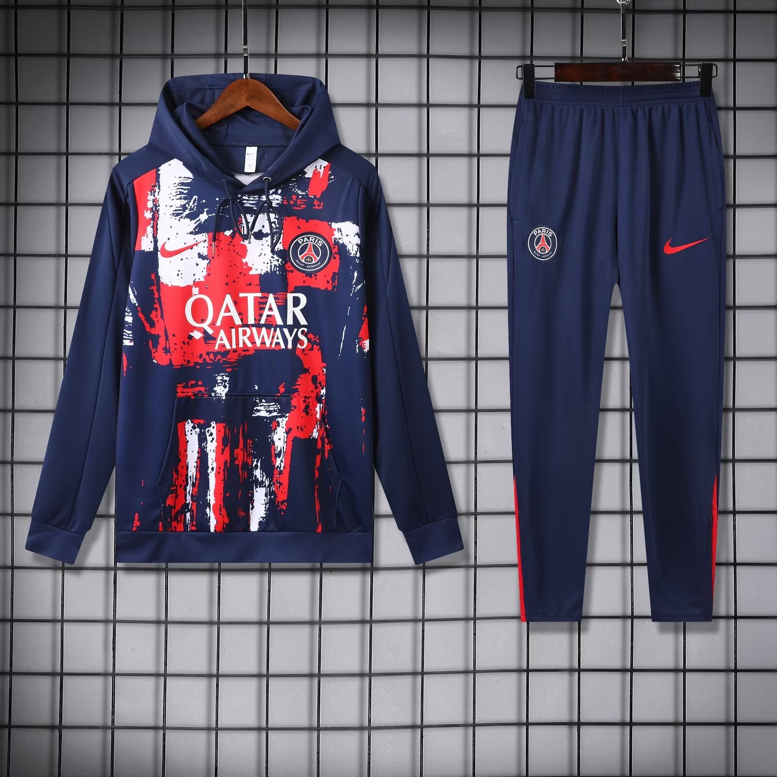 2024/2025 Paris Saint-Germain Hooded Long Sleeves Training Suit Football Shirt
