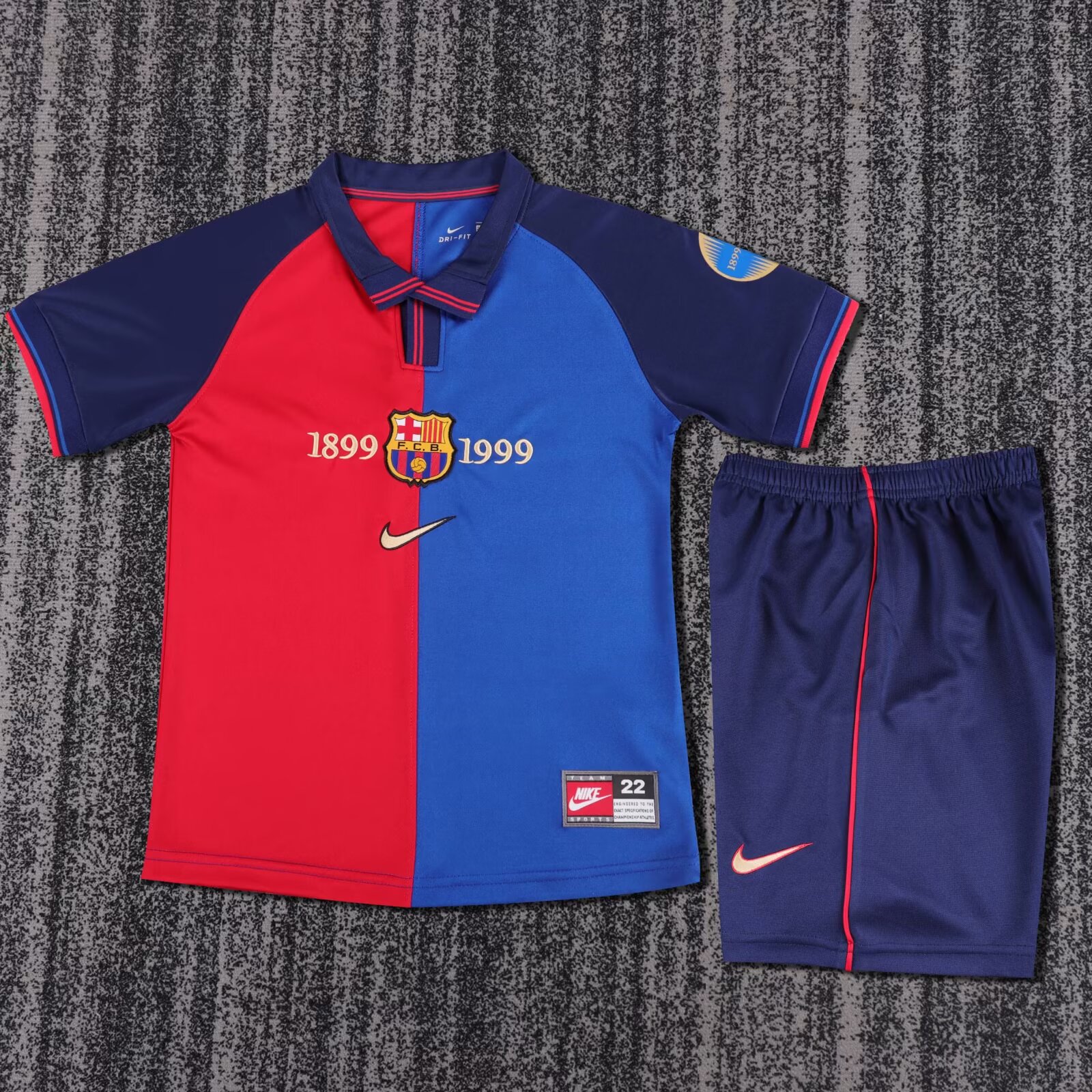 1999/2000 Retro Barcelona Home Football Shirt Kids Size 1:1 Thai Quality