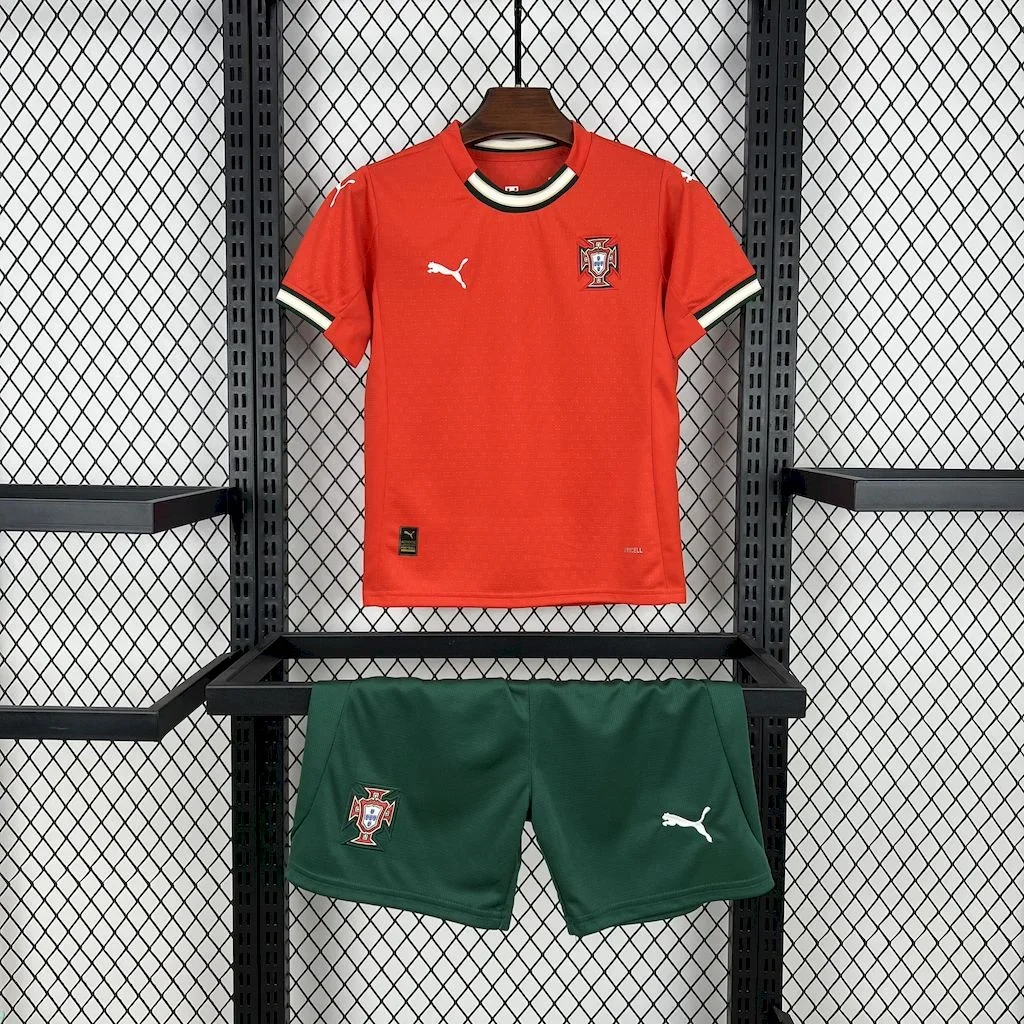 2025 Portugal Home Football Shirt Kids Size 1:1 Thai Quality
