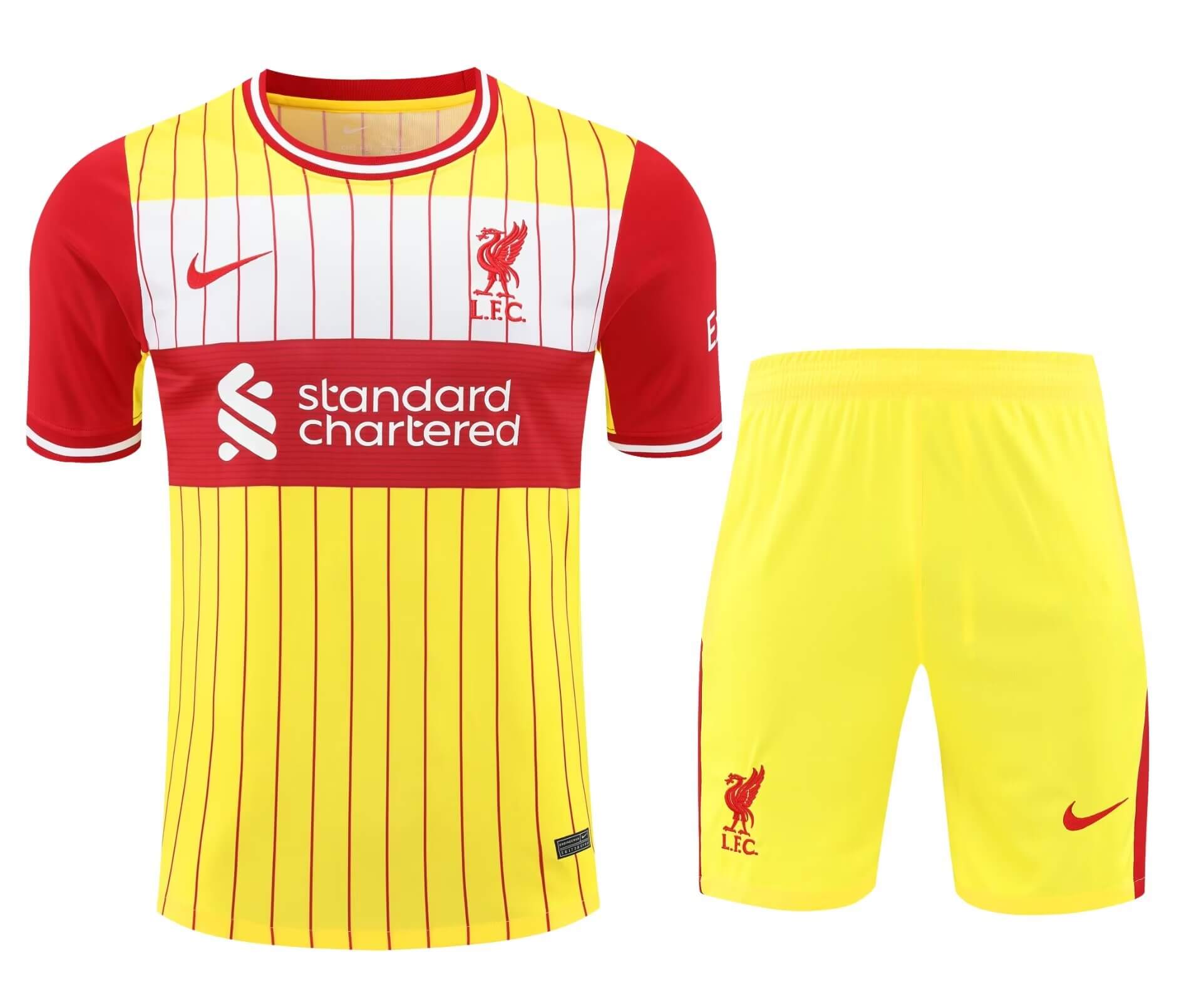 2024/2025 Liverpool Training Wear Yellow Suit Shirt 1:1 Thai Quality