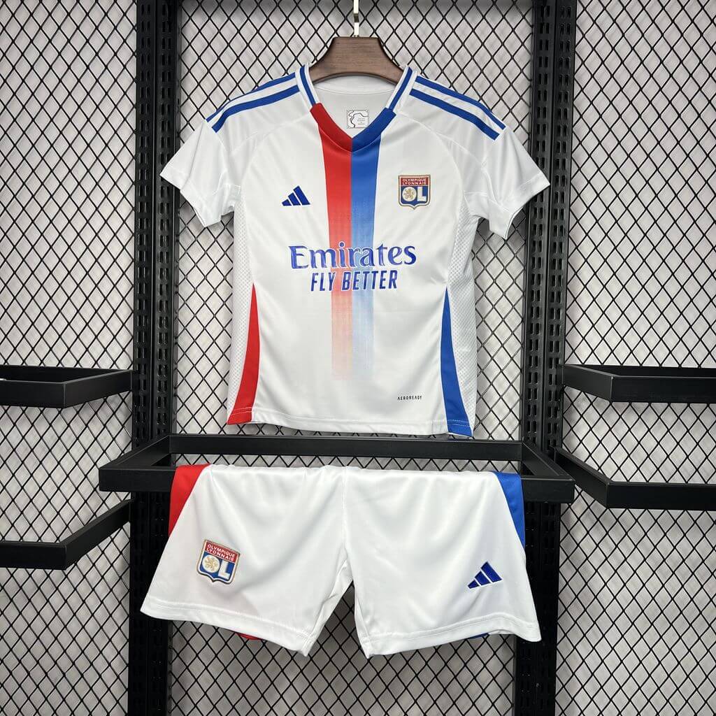 2024/2025 Lyon Home Football Shirt Kids Size 1:1 Thai Quality