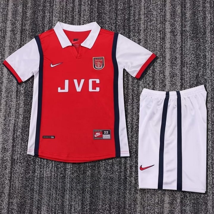 1998/1999 Retro Arsenal Home Football Shirt Kids Size 1:1 Thai Quality