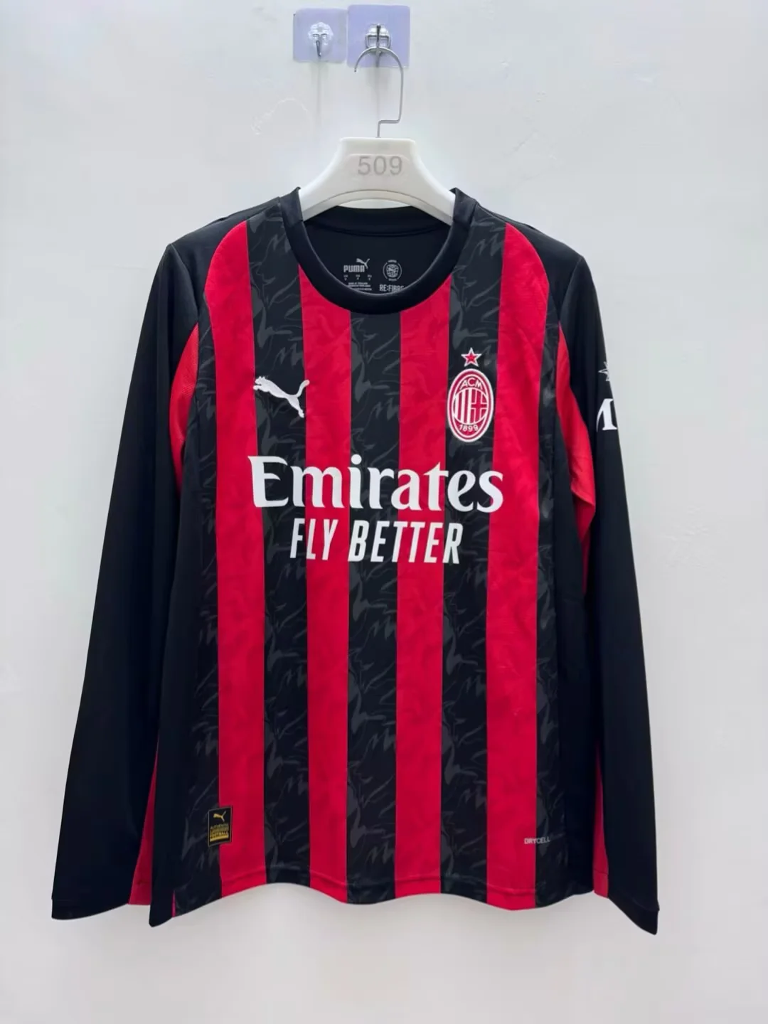 2025/2026 Long Sleeve AC Milan Home Football Shirt 1:1 Thai Quality