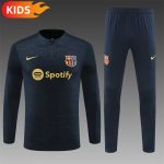 2024/2025 Barcelona Half-Pull Training Wear Royal blue [stamped] Football Shirt Kids Size