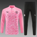 2024/2025 Manchester City Half-Pull Training Wear Pink Football Shirt