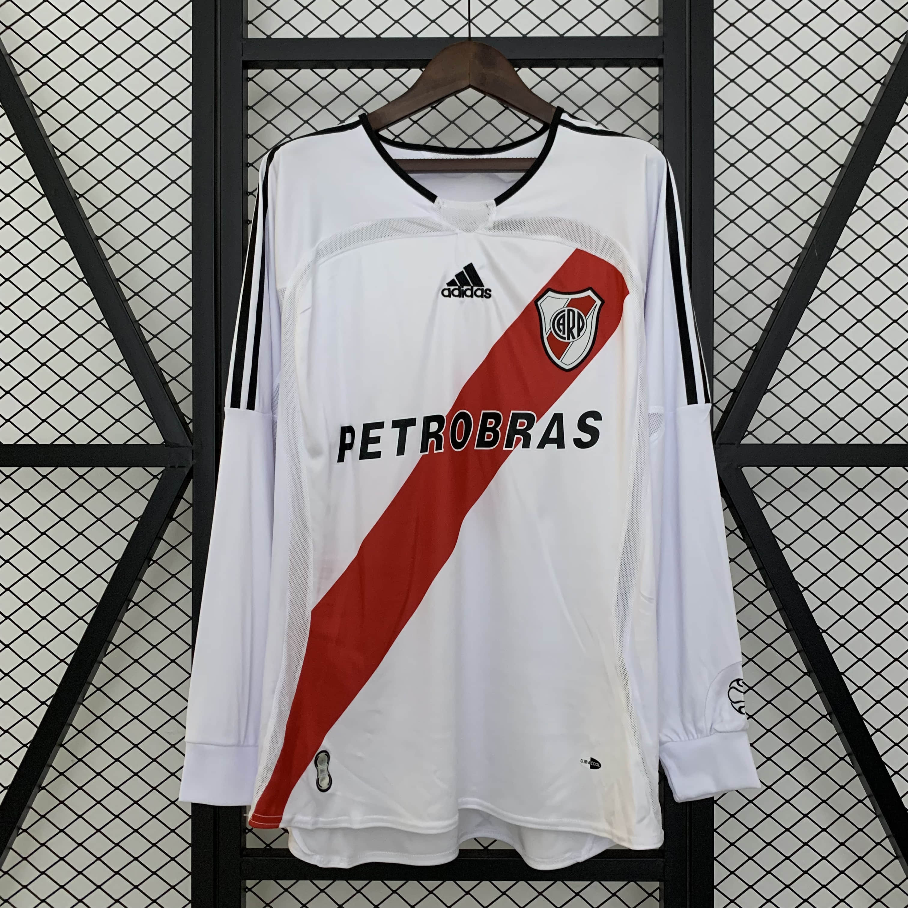 2006/2007 Long Sleeve Retro River Plate Home Football Shirt 1:1 Thai Quality