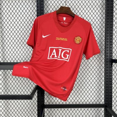 2007/2008 Retro Manchester United Home Champions League Final Football Shirt 1:1 Thai Quality