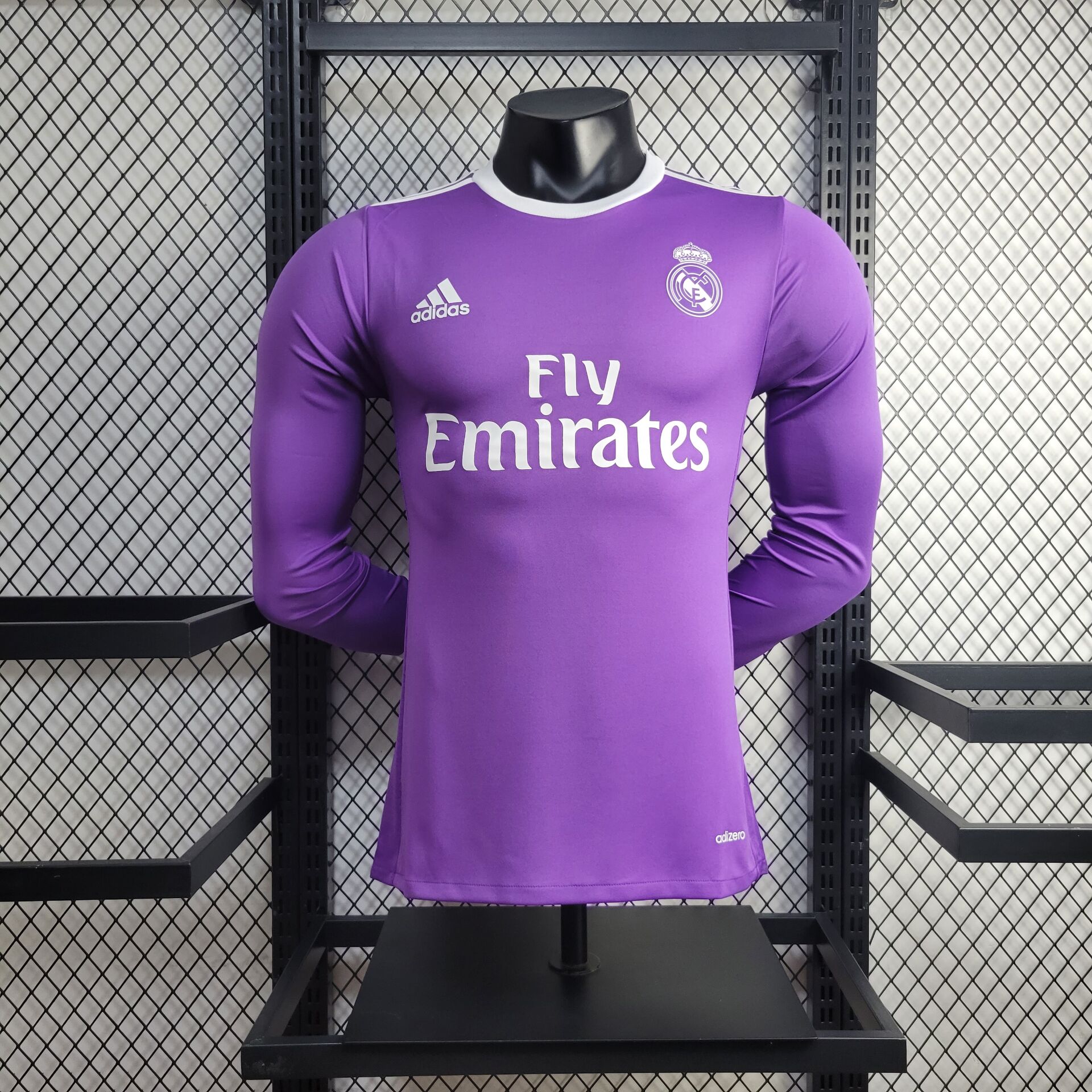 2016/2017 Long Sleeve Retro Real Madrid Away Football Shirt 1:1 Thai Quality