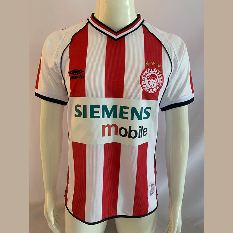 2001/2002 Retro Olympiacos Piraeus Home Football Shirt 1:1 Thai Quality