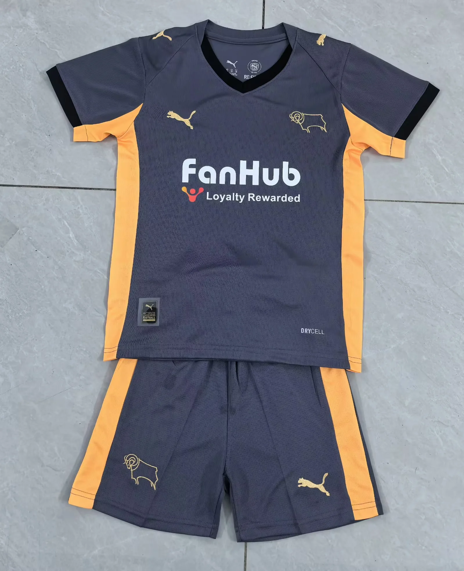 2025/2026 Derby County Away Football Shirt Kids Size 1:1 Thai Quality