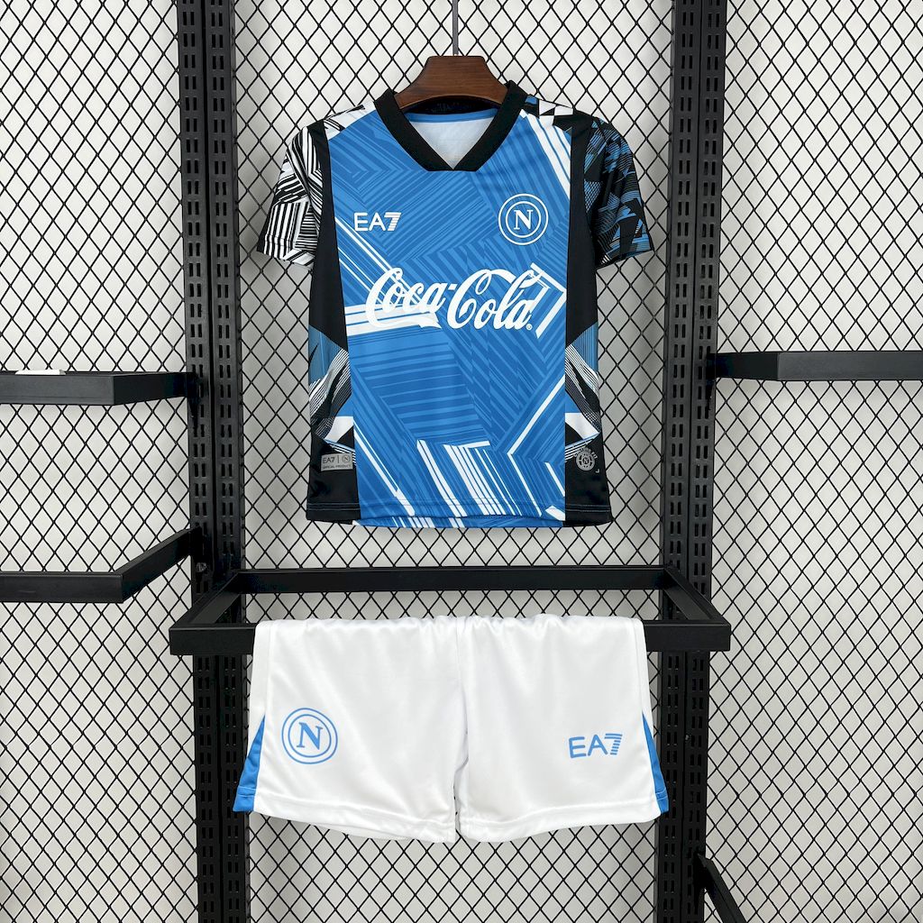2024/2025 Napoli Pre-Match Football Shirt Kids Size 1:1 Thai Quality