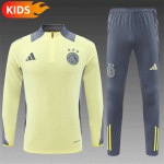 2024/2025 Ajax Half-Pull Training Wear Yellow Football Shirt Kids Size