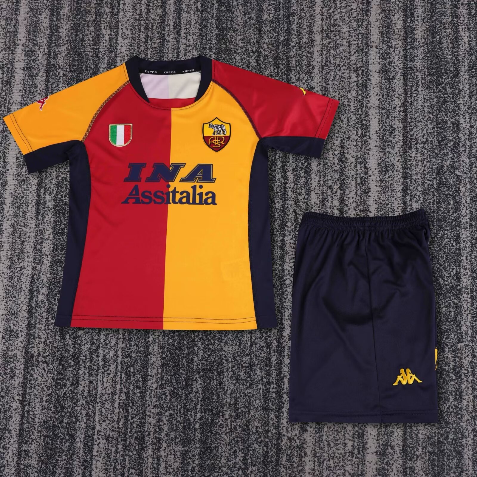 2000/2001 Retro AS Roma Home Football Shirt Kids Size 1:1 Thai Quality