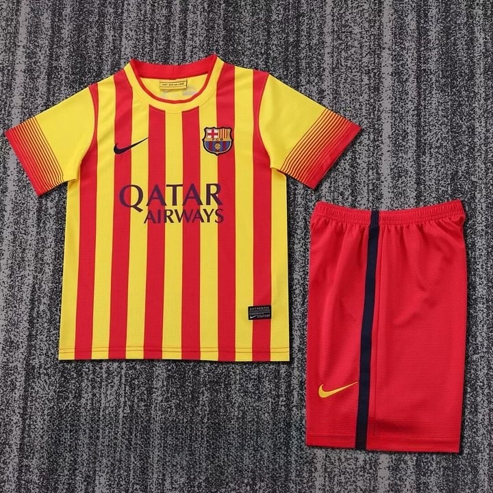2013/2014 Retro Barcelona Away Football Shirt Kids Size 1:1 Thai Quality