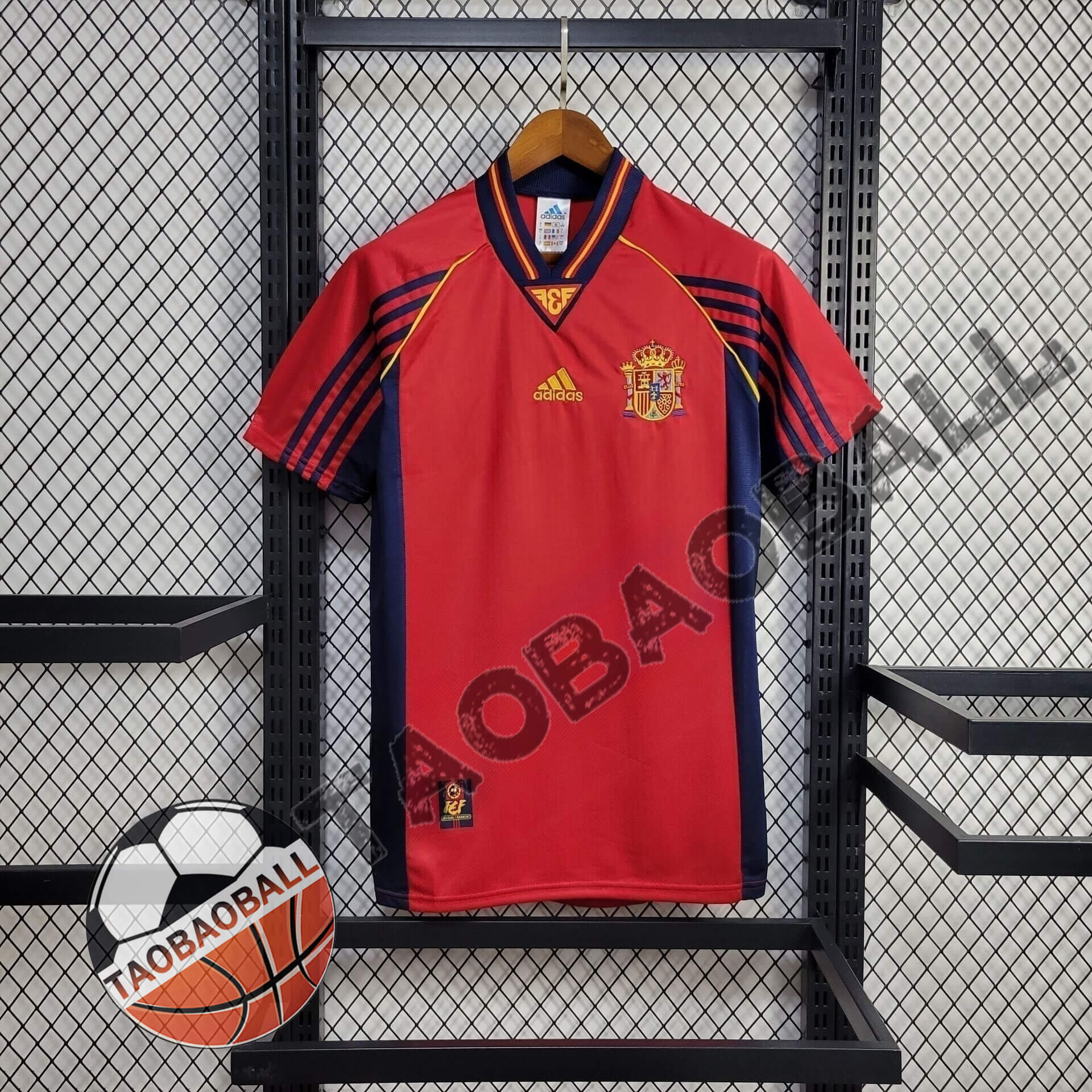 1998 Retro Spain Home Football Shirt 1:1 Thai Quality