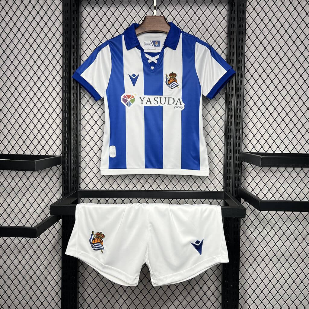 2024/2025 Real Sociedad Home Football Shirt Kids Size 1:1 Thai Quality