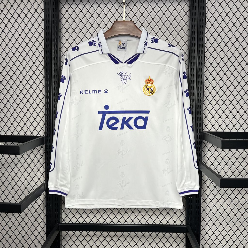 1994/1996 Retro Long Sleeve Real Madrid Home Football Shirt 1:1 Thai Quality