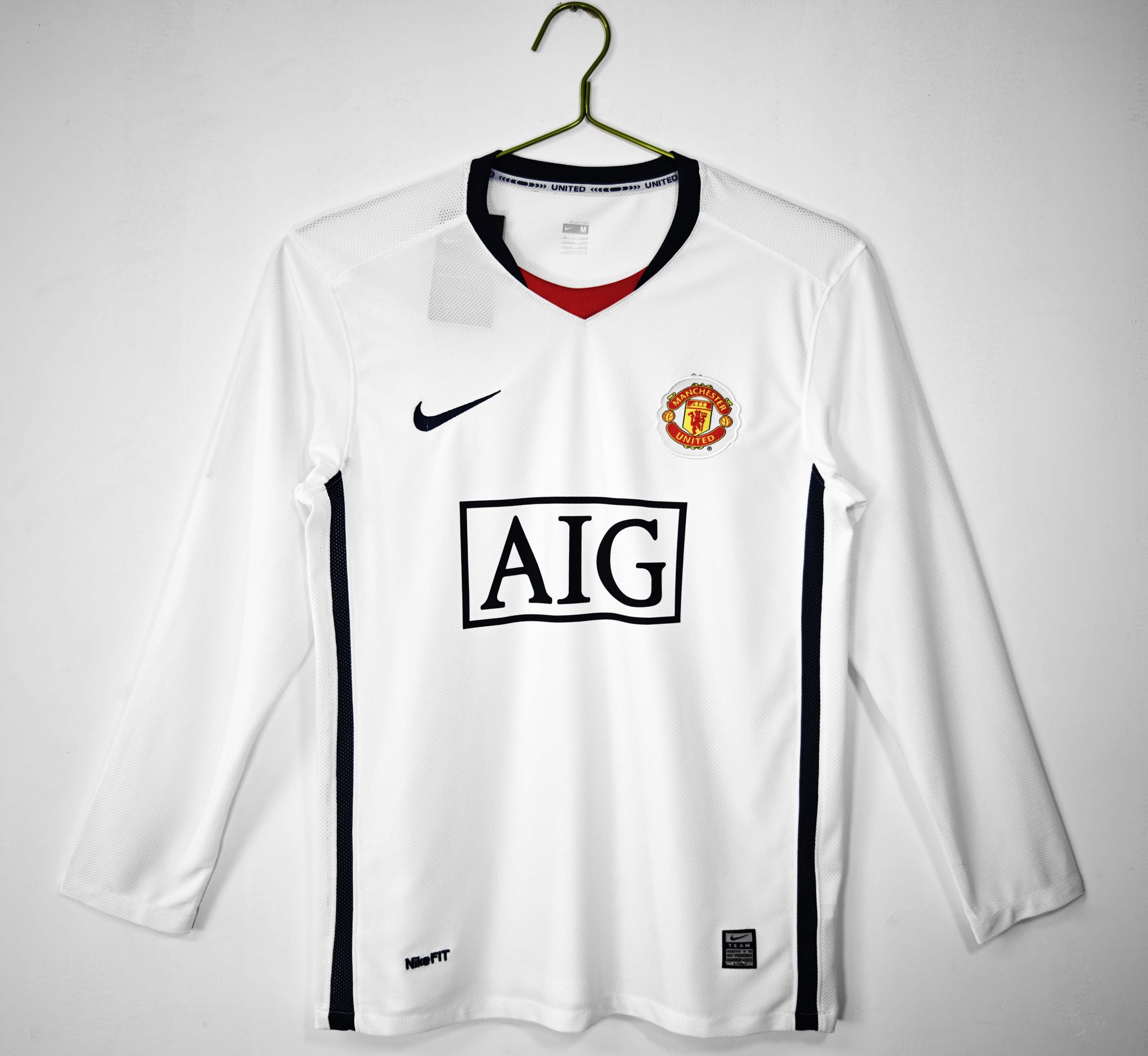 2008/2009 Retro Long Sleeve Manchester United Away Football Shirt 1:1 Thai Quality