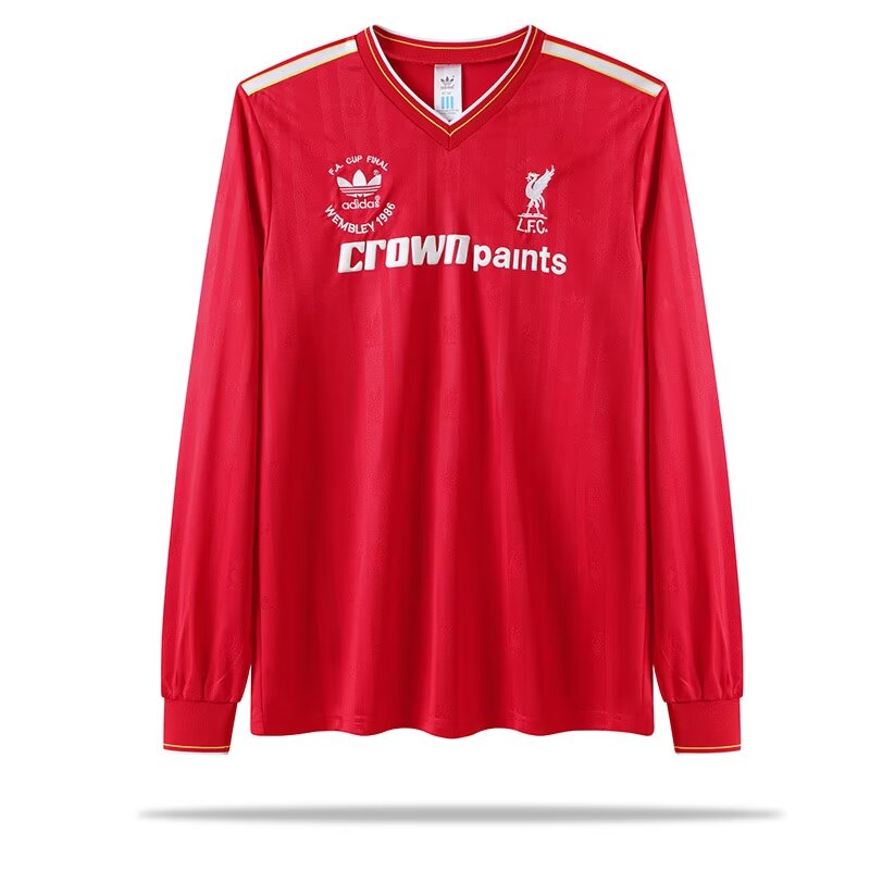 1985/1986 Retro Long Sleeve Liverpool Home Football Shirt 1:1 Thai Quality